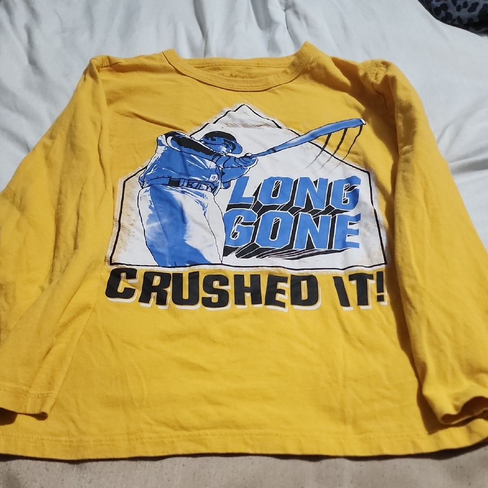 Place Yellow Long Sleeve Baseball Tee